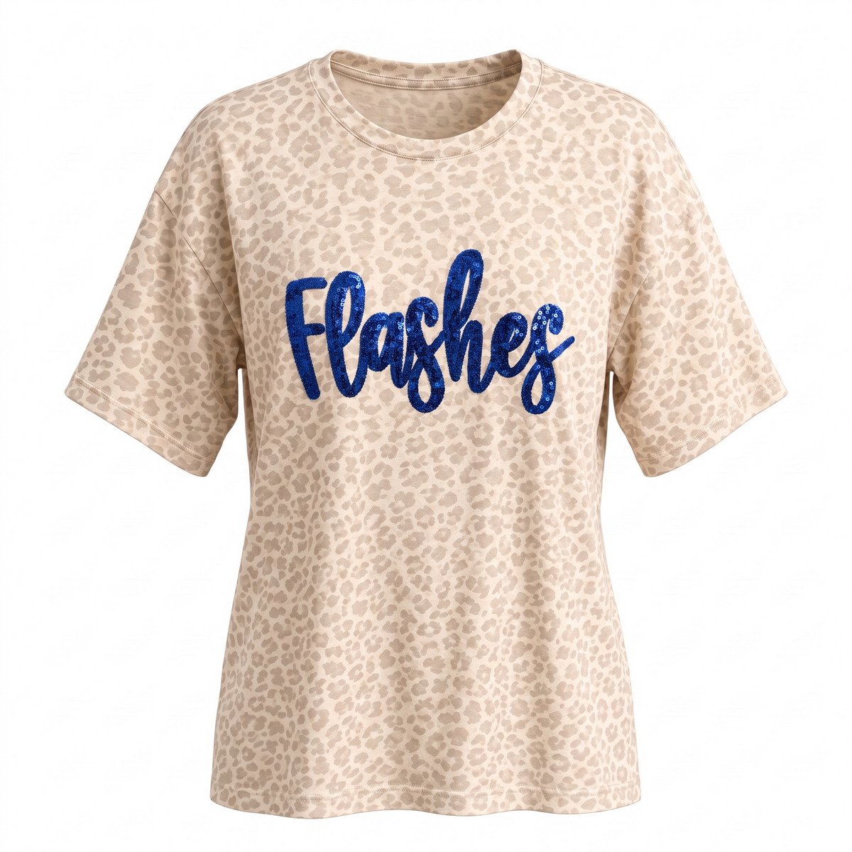 Florence Glitter Leopard Tee, Florence NJ Game Day Shirt