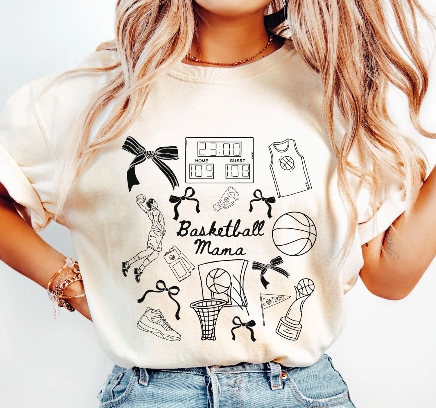 Basketball Mama Graphic Tee — Game Day Shirt for Basketball Moms