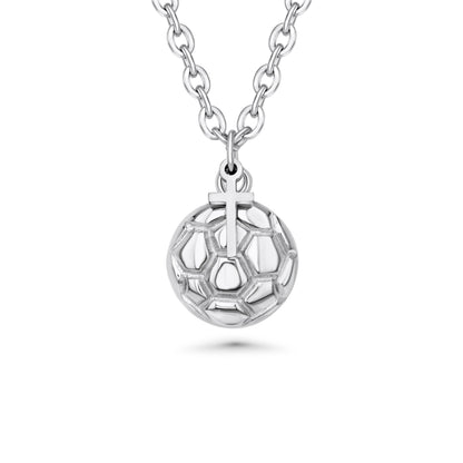 Soccer Ball Dangle Cross Necklace