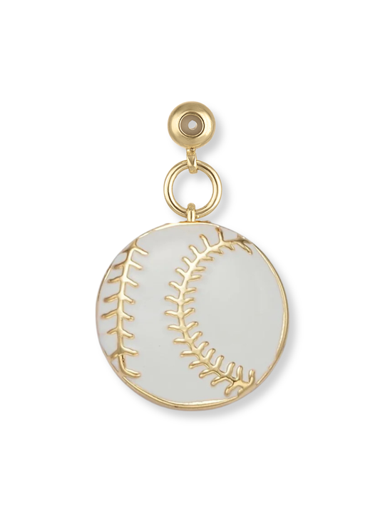 White Baseball Grip Charm