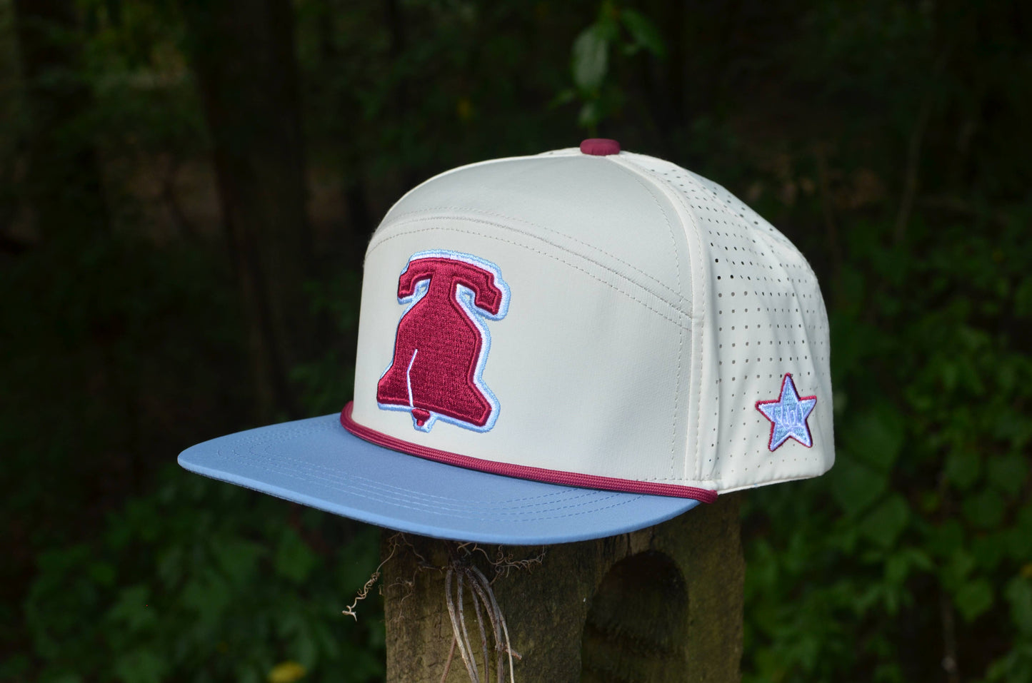 Philadelphia Baseball Retro Blue Snapback Hat Philly - front view | Bleacher Babe