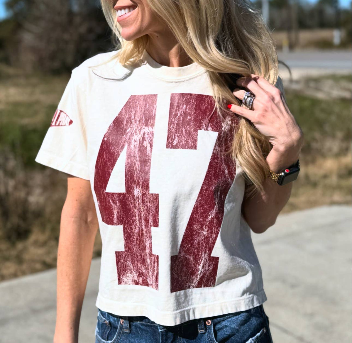 Custom #1 Fan™ T-Shirt | Baseball | Graphic Tee | Sports Mom - detail view | Bleacher Babe