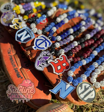 Custom Logo Necklace Charm| Team Logo Charm| Beaded Necklace