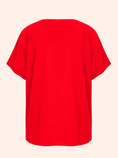 Baseball Graphic Round Neck Half Sleeve Tee — Women's Game Day Baseball Shirt