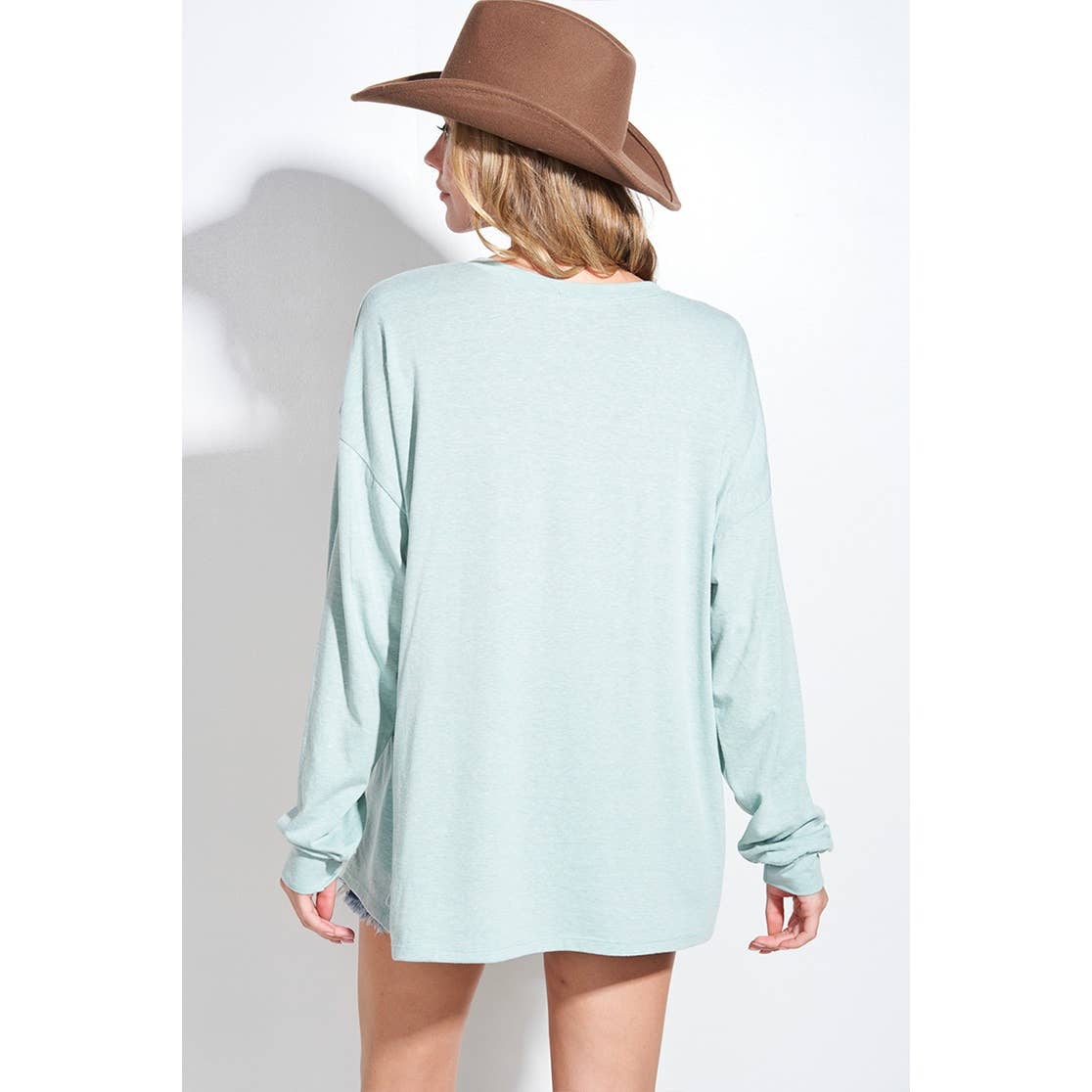 Phillies Oversized Long Sleeve Tee - detail view | Bleacher Babe