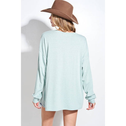 Phillies Oversized Long Sleeve Tee - detail view | Bleacher Babe