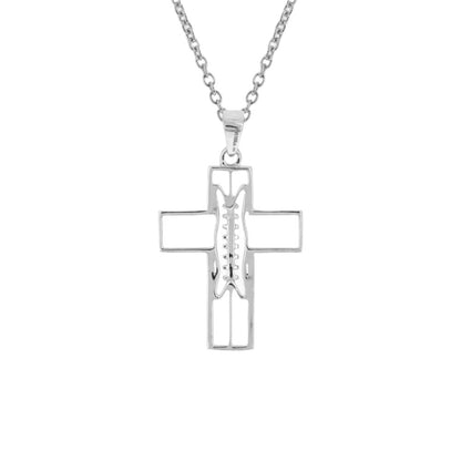 Gridiron Football Cross Necklace (Youth)