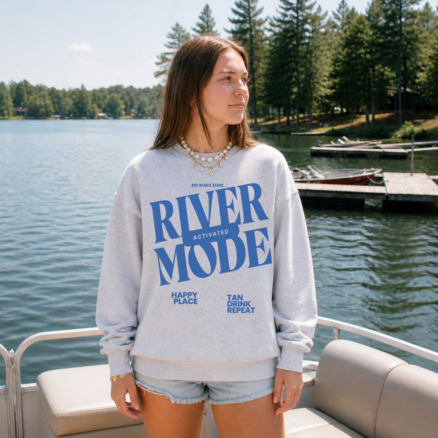 River Mode Activated -- Crewneck Sweatshirt