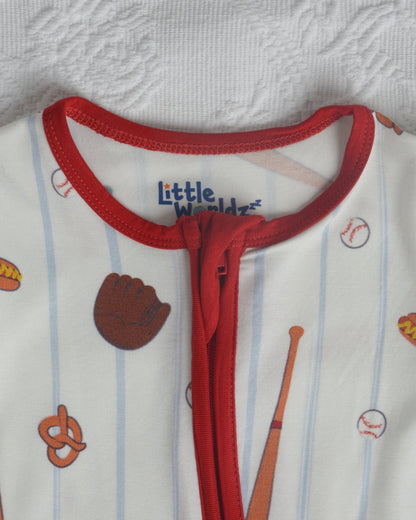 Pink Baseball Bow for Baby Girls