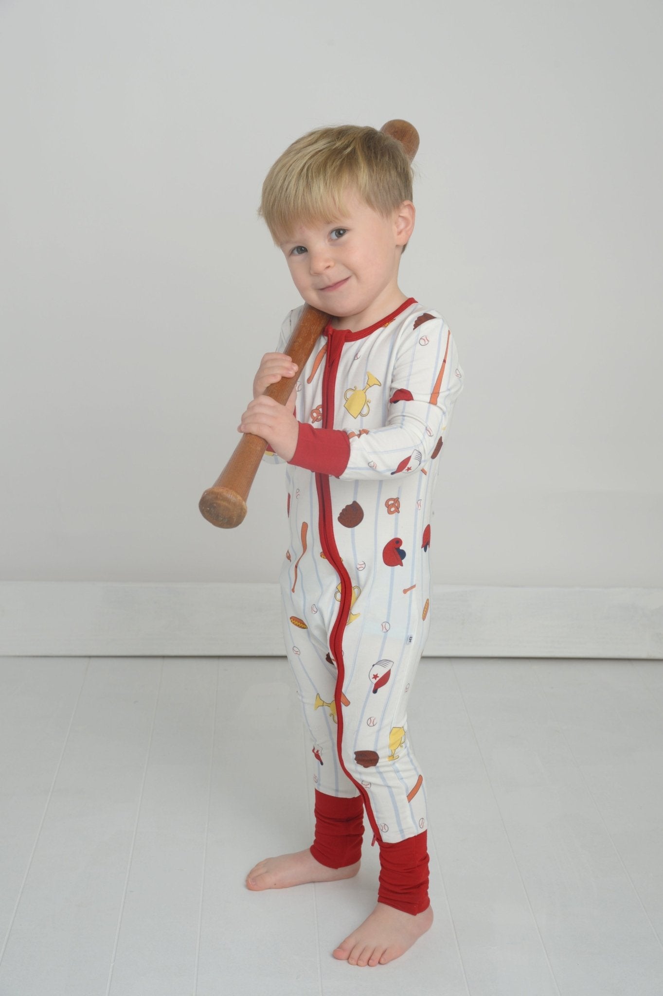 Baseball Bamboo Footie Pajamas for Baby