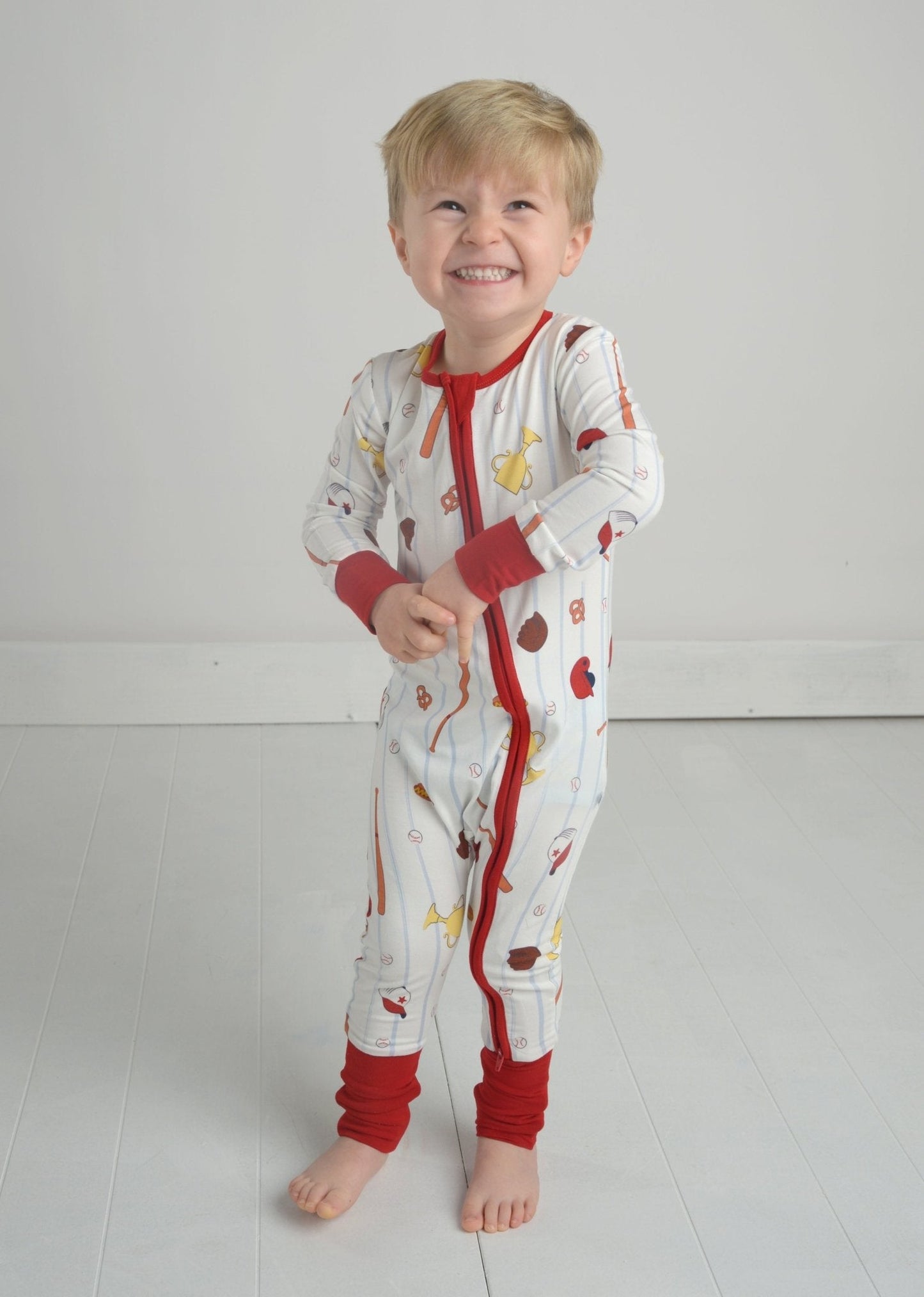 Baseball Bamboo Footie Pajamas for Baby