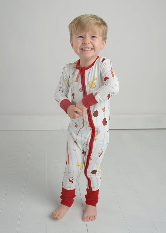 Baseball Bamboo Footie Pajamas for Baby
