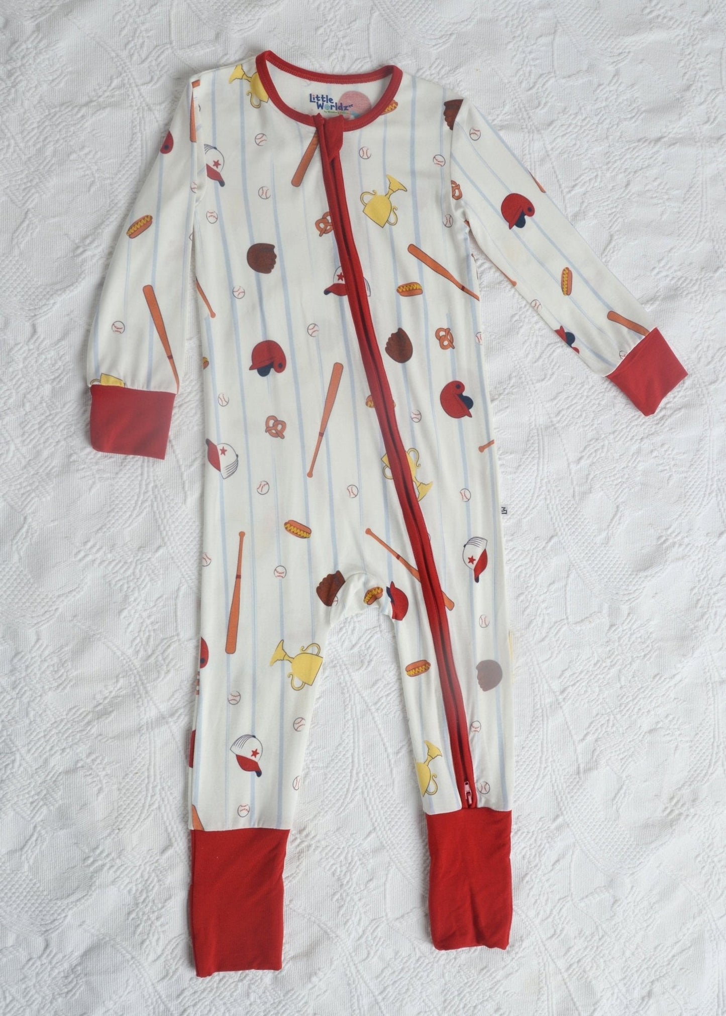 Baseball Bamboo Footie Pajamas for Baby