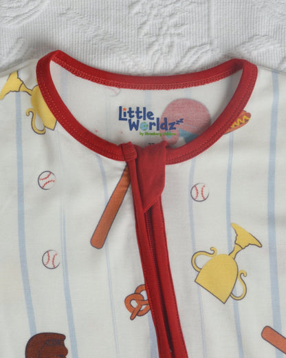 Baseball Bamboo Footie Pajamas for Baby