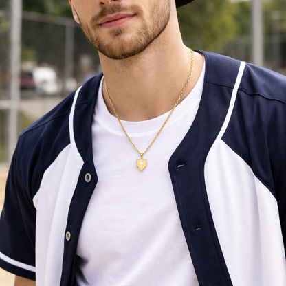 Baseball Home Plate Cross Necklace