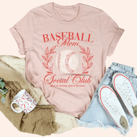 Baseball Mom Social Club Tee