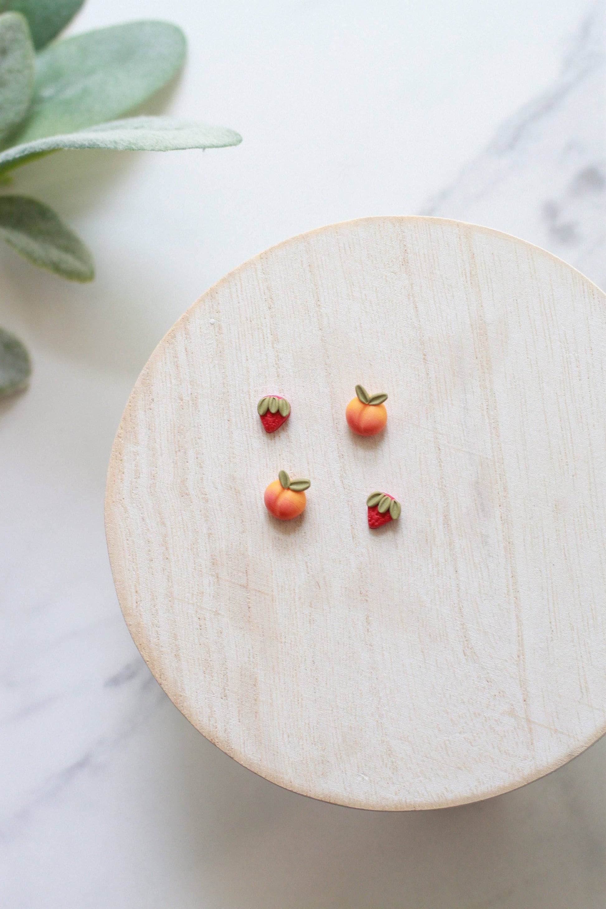 A league of their own- Peach Earrings. - front view | Bleacher Babe
