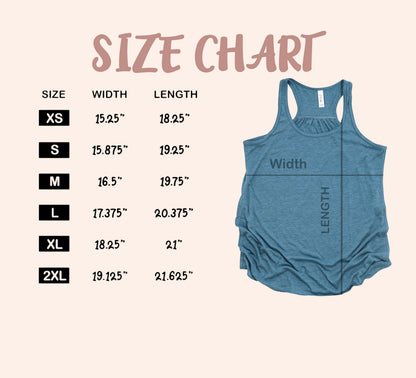 Bleacher Babe blue heathered baseball tank top with size chart. Lightweight and breathable for summer.