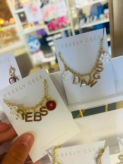 Game Day Trendy Custom Charm Necklaces 