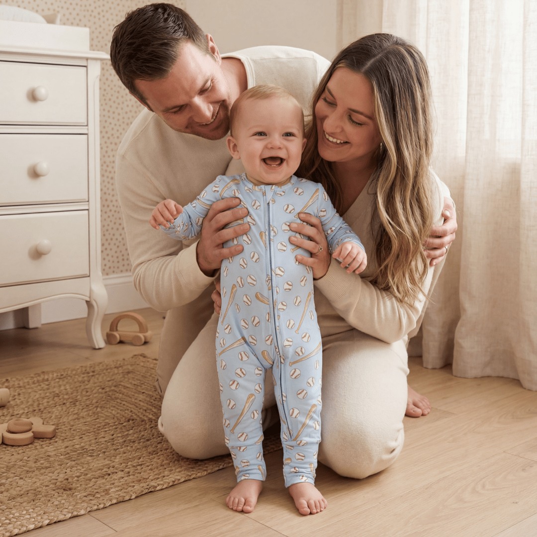 Classic Baseball Convertible Romper for Baby