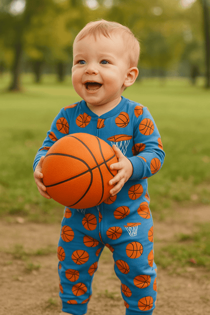 Basketball Convertible Romper for Baby