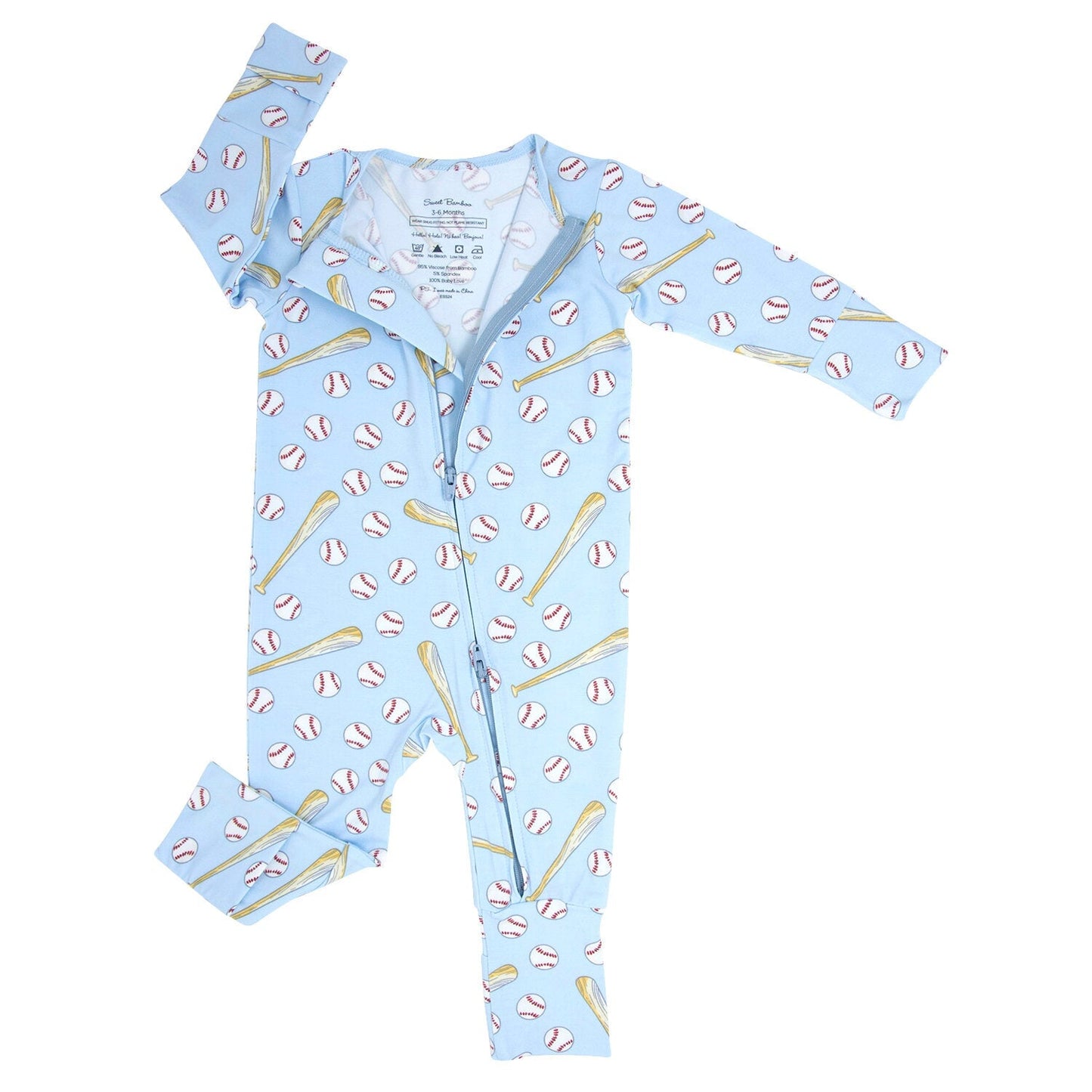 Classic Baseball Convertible Romper for Baby