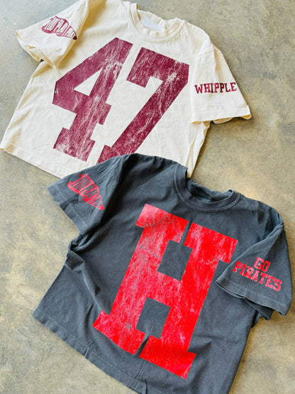 Custom #1 Fan™ T-Shirt | Baseball | Graphic Tee | Sports Mom - detail view | Bleacher Babe