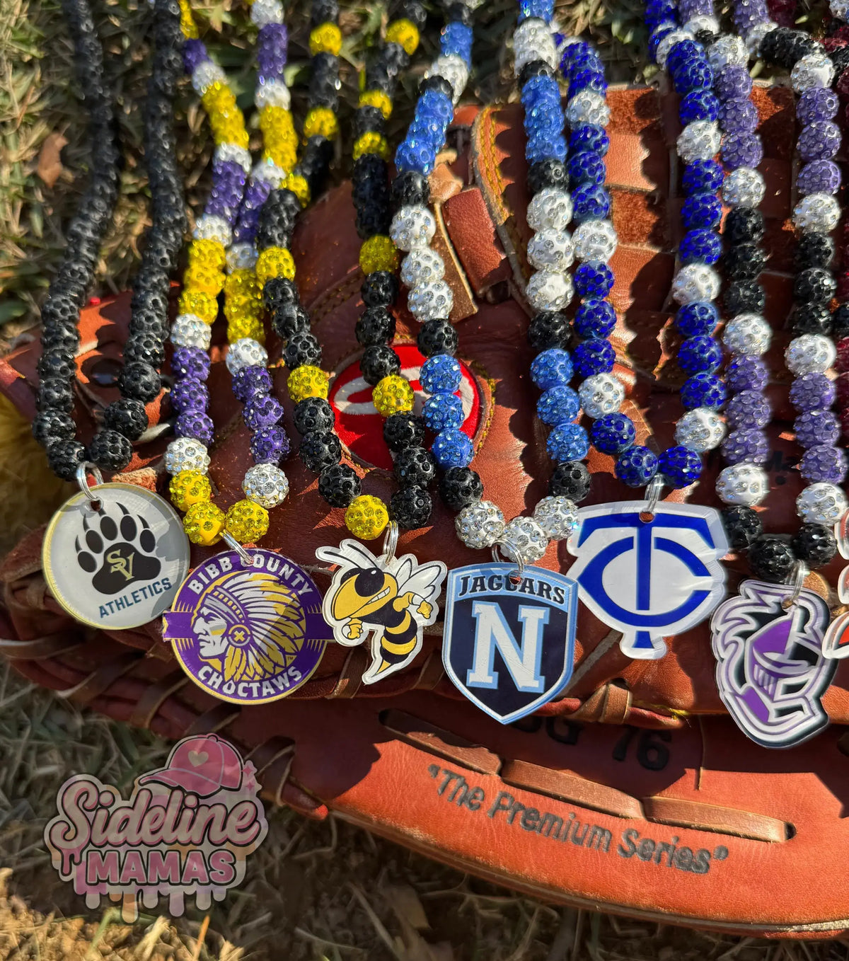 Custom Logo Necklace Charm| Team Logo Charm| Beaded Necklace