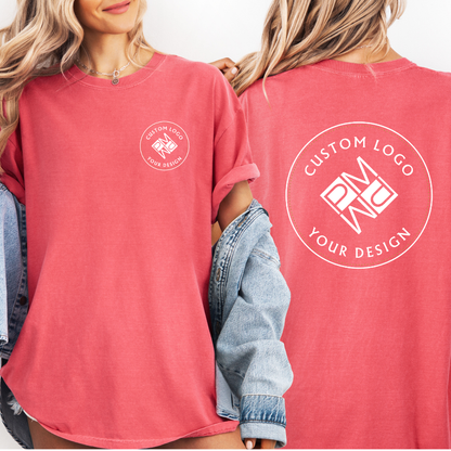 Custom Logo T Shirt | Comfort Colors Garment-Dyed Unisex Tee