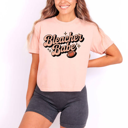 Bleacher Babe Comfort Colors Boxy Crop Tee - front view | Bleacher Babe