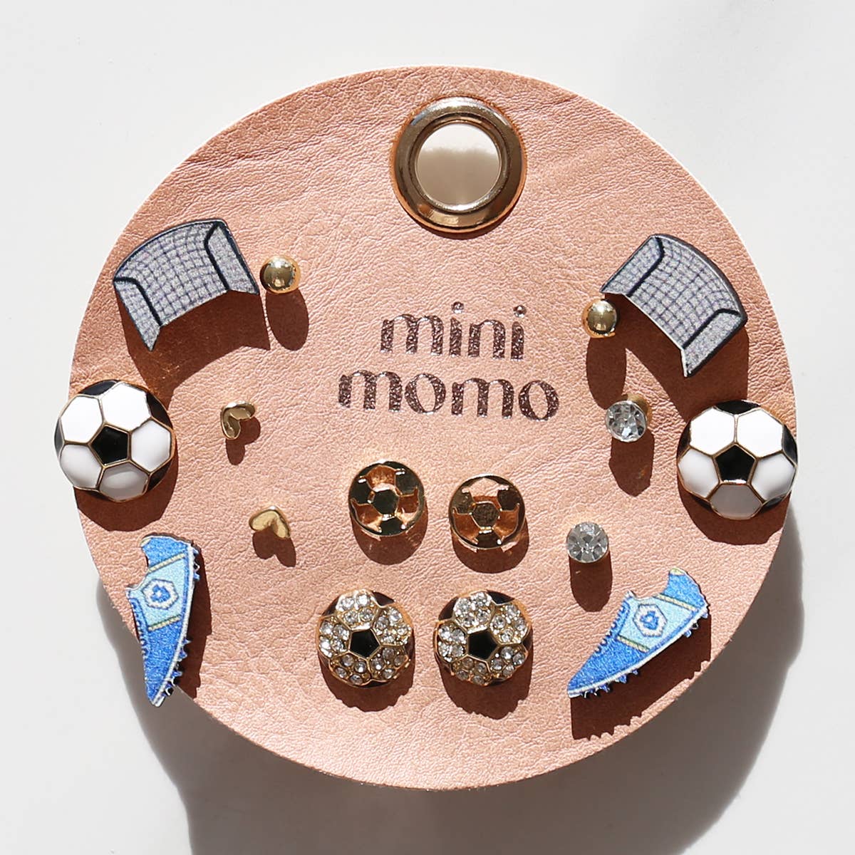 Sports Stud Earrings Multipack Assorted Set - Soccer - lifestyle photo | Bleacher Babe