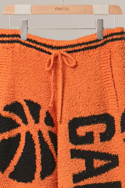 Game Day Basketball Cozy Knit Pants - lifestyle photo | Bleacher Babe