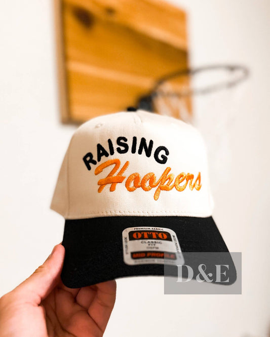Raising Hoopers Orange Embroidery Basketball Cap - front view | Bleacher Babe