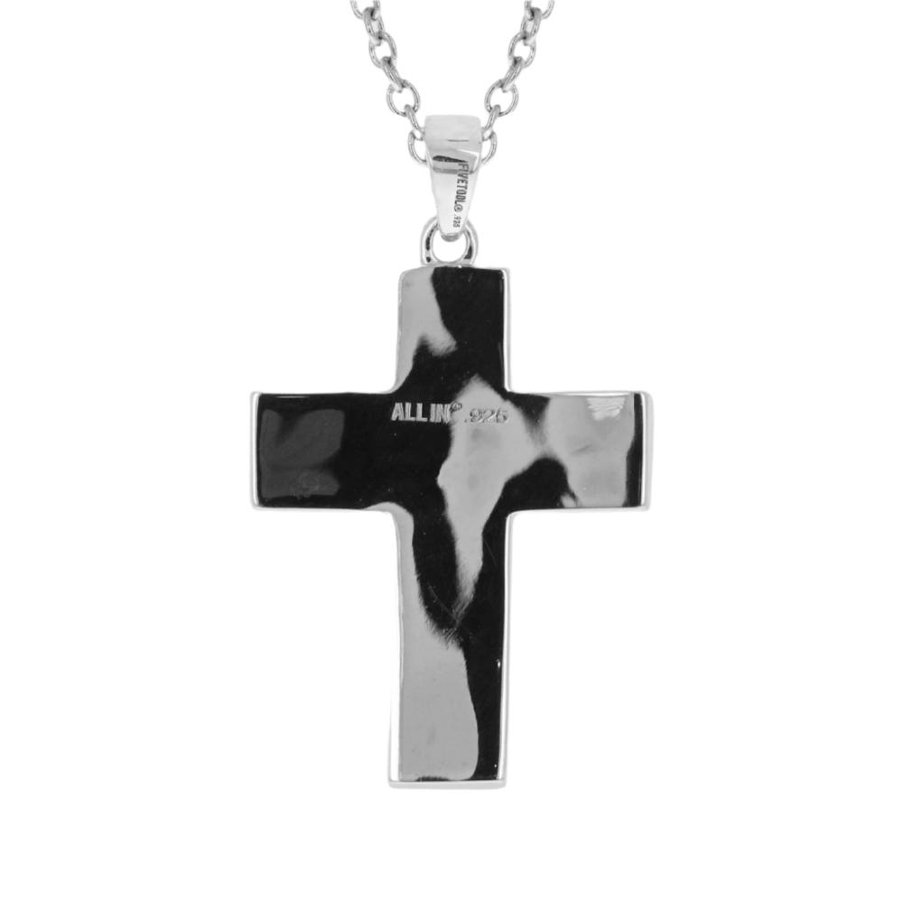 Pigskin Football Cross Necklace