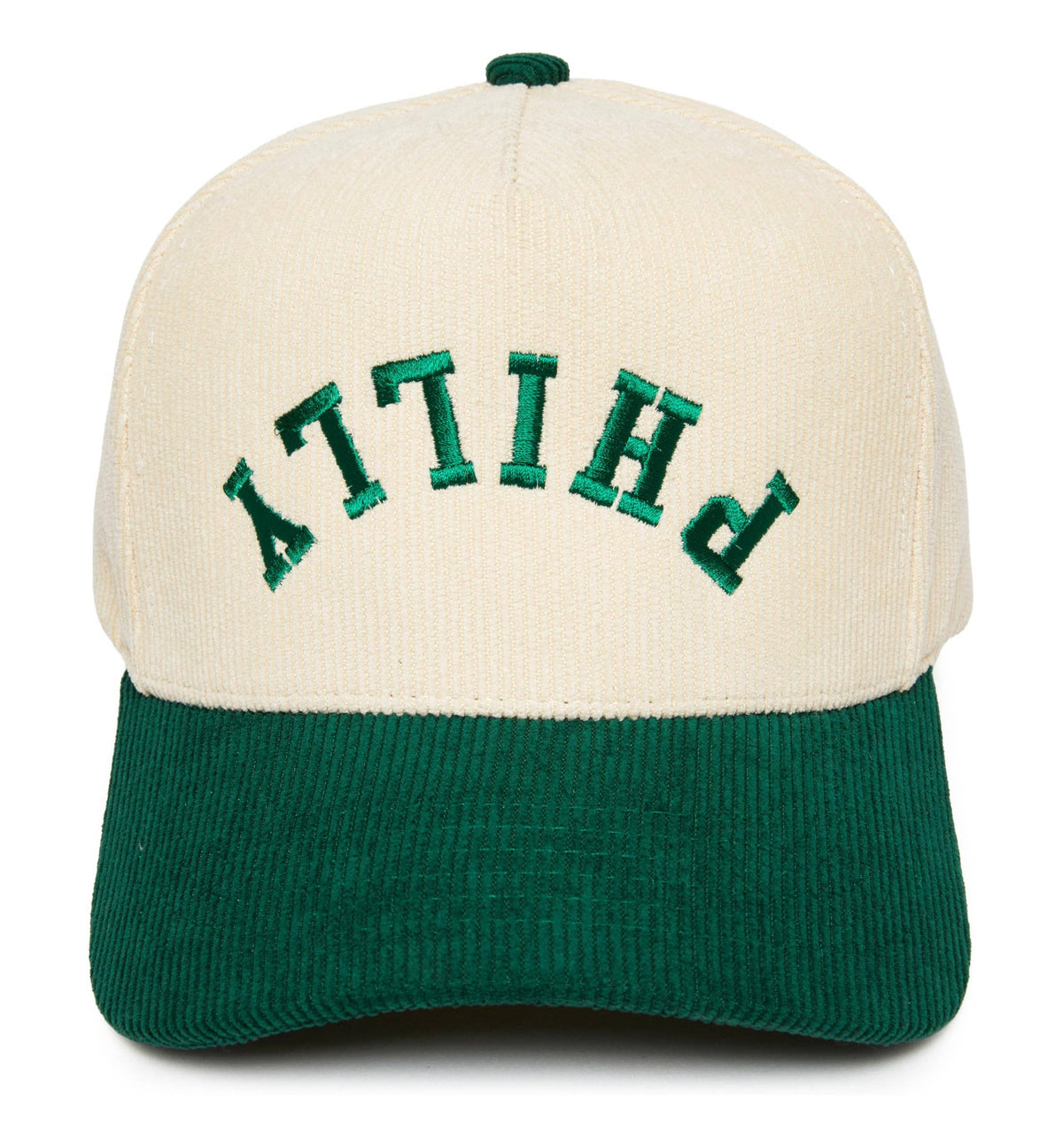 2-Tone Corduroy Hat - Philly (Upside Down) - Green