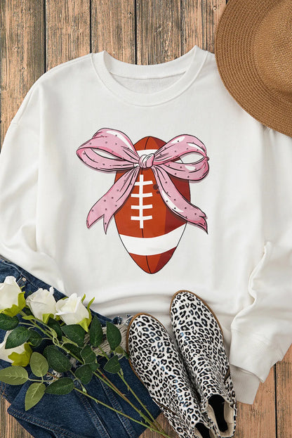 Football Round Neck Long Sleeve Sweatshirt -- Gameday Classic