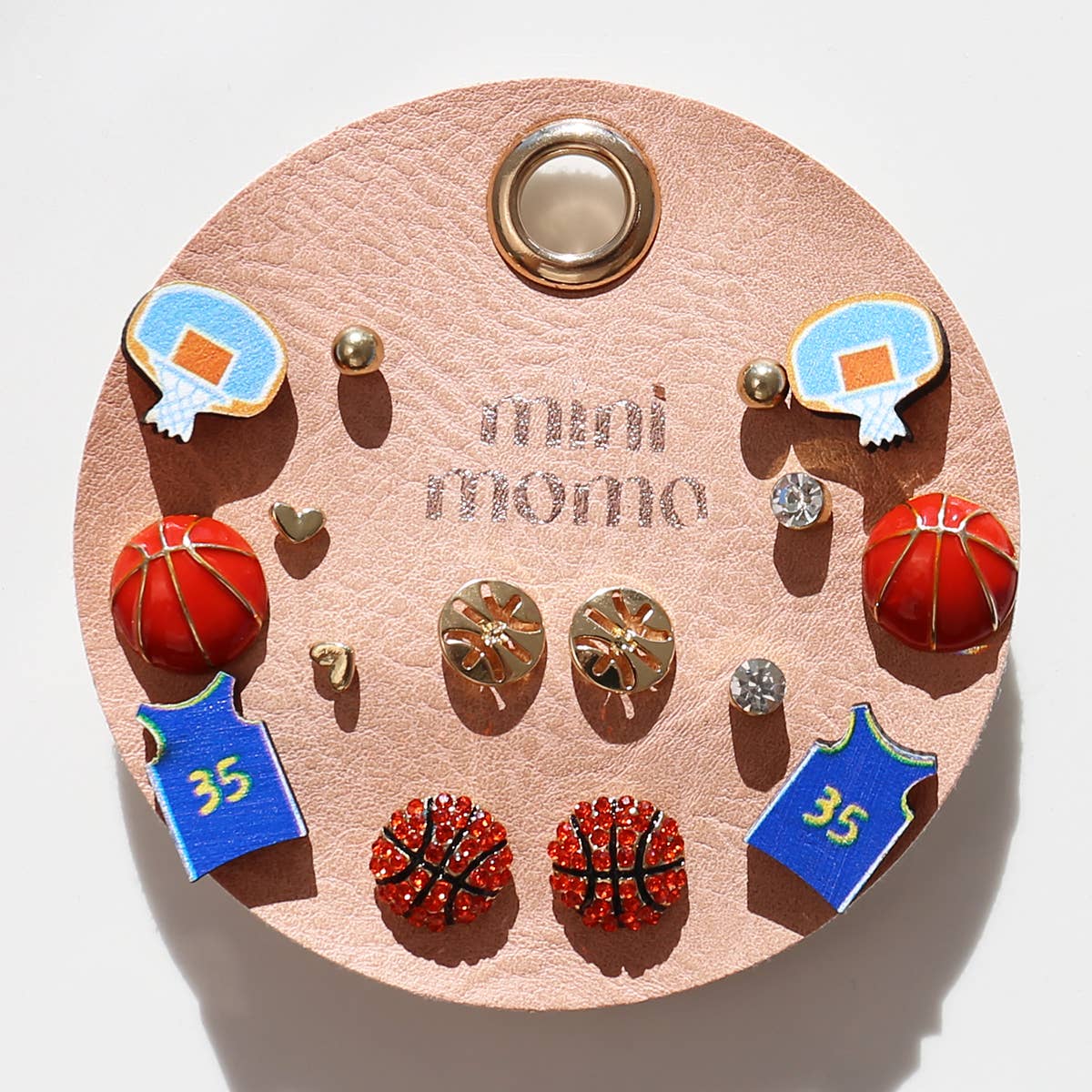 Sports Stud Earrings Multipack Assorted Set - Basketball - lifestyle photo | Bleacher Babe