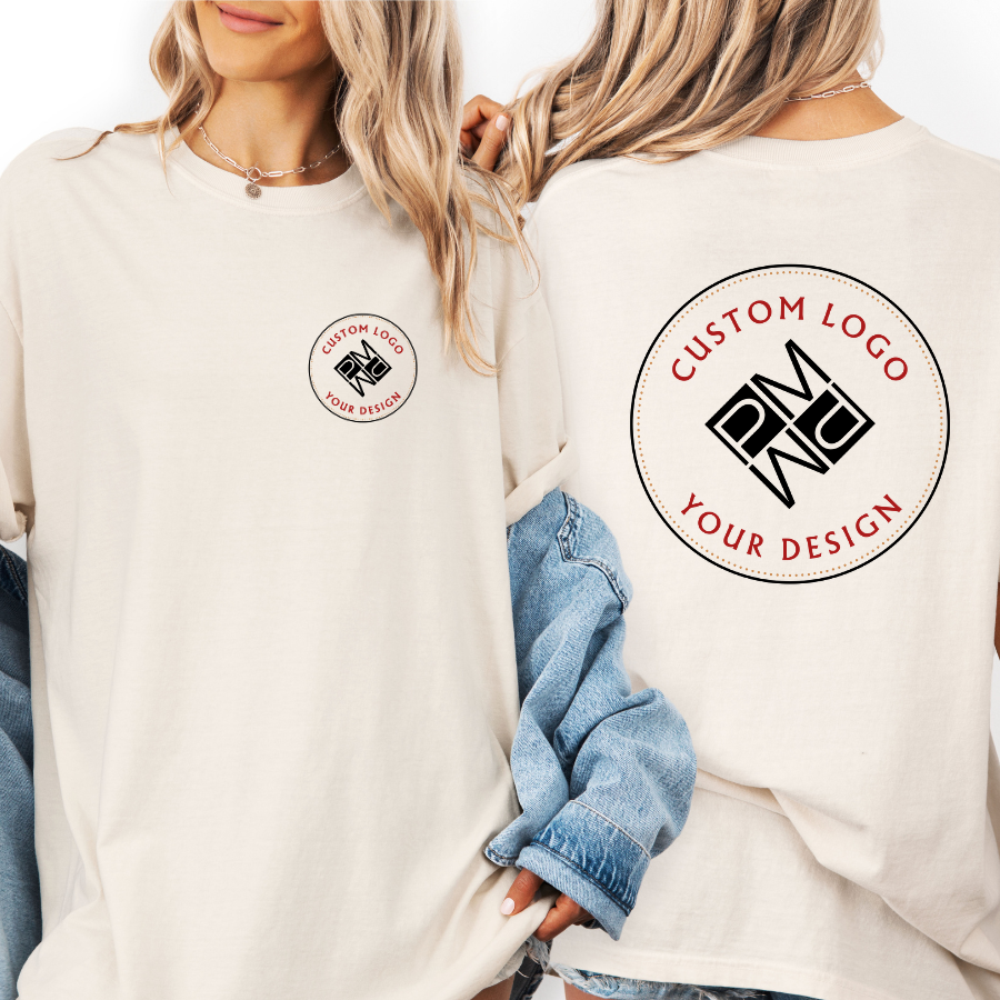Custom Logo T Shirt | Comfort Colors Garment-Dyed Unisex Tee
