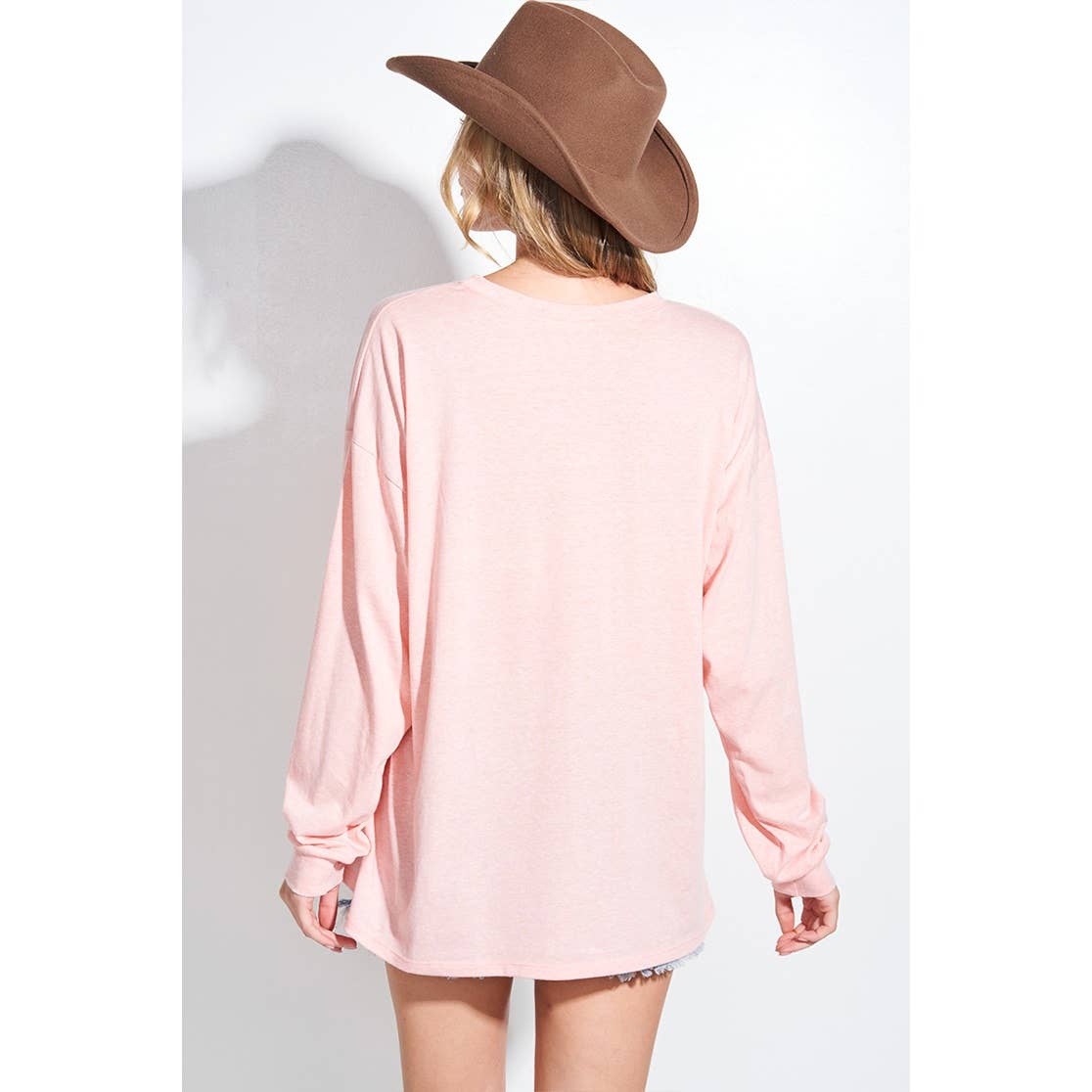 Phillies Oversized Long Sleeve Tee - back view | Bleacher Babe