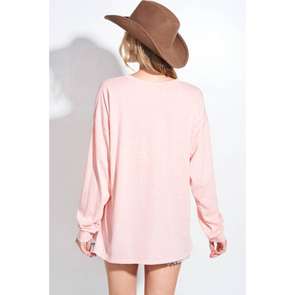 Phillies Oversized Long Sleeve Tee - back view | Bleacher Babe