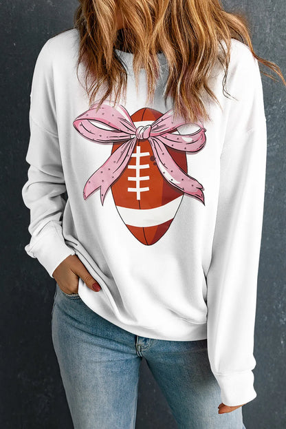 Football Round Neck Long Sleeve Sweatshirt -- Gameday Classic