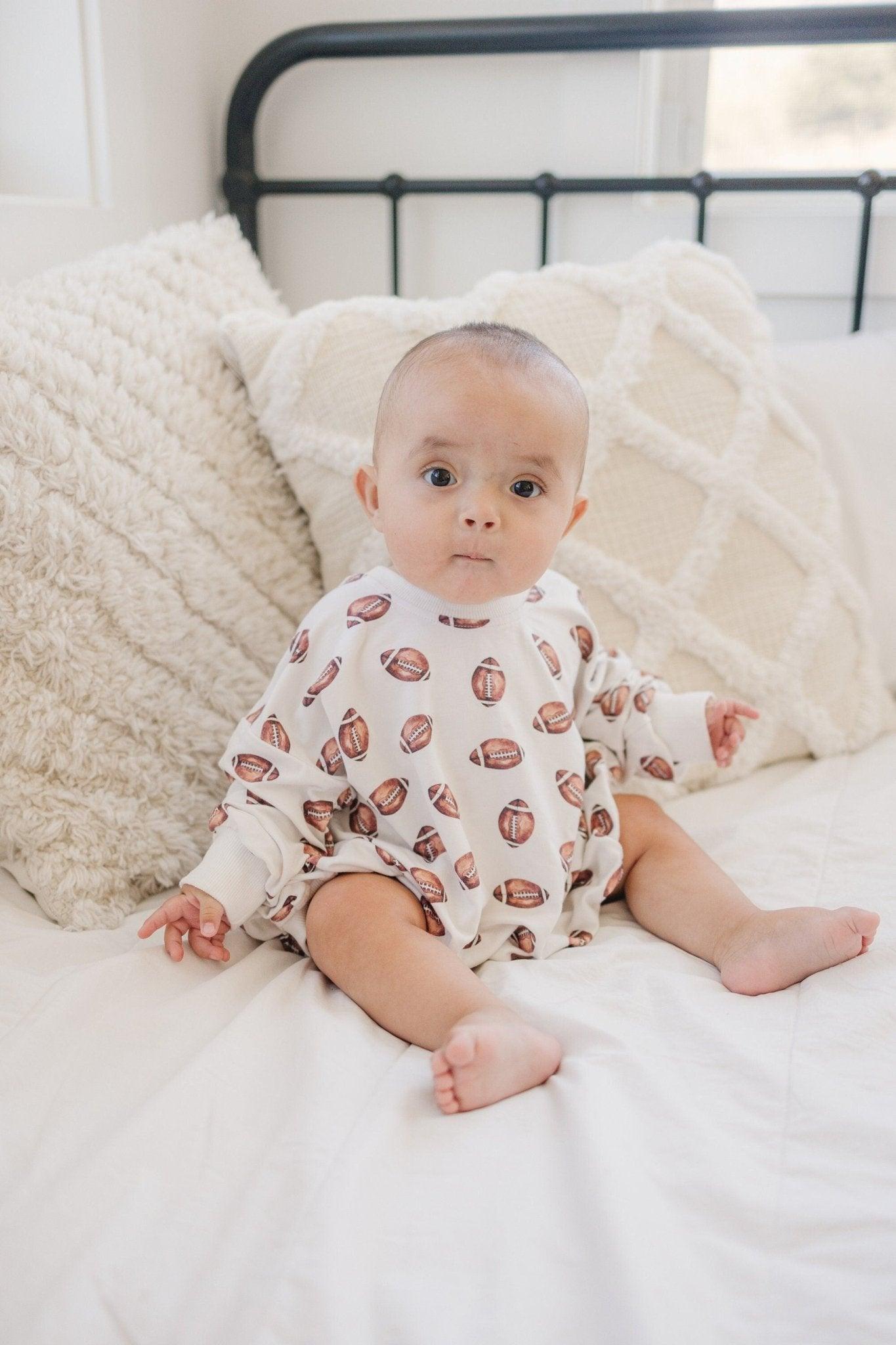 Football Print Bamboo Two-Piece Pajamas for Baby