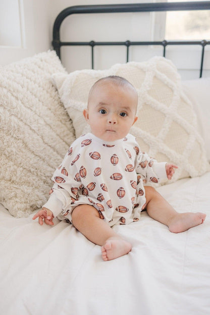 Football Print Bamboo Two-Piece Pajamas for Baby