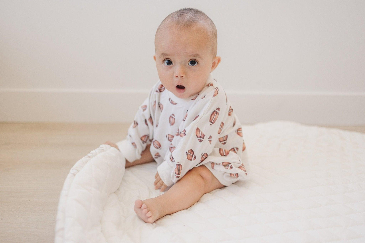 Football Print Bamboo Two-Piece Pajamas for Baby