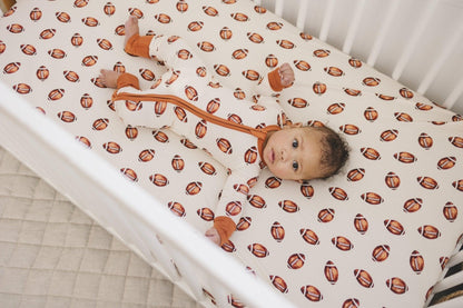 Football Print Bamboo Bubble Romper for Baby