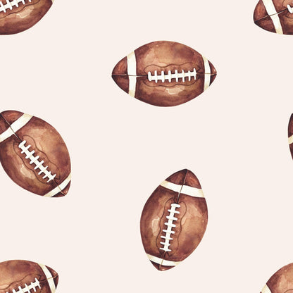 Football Print Quilted Bamboo Blanket for Baby -- 1.0 Tog