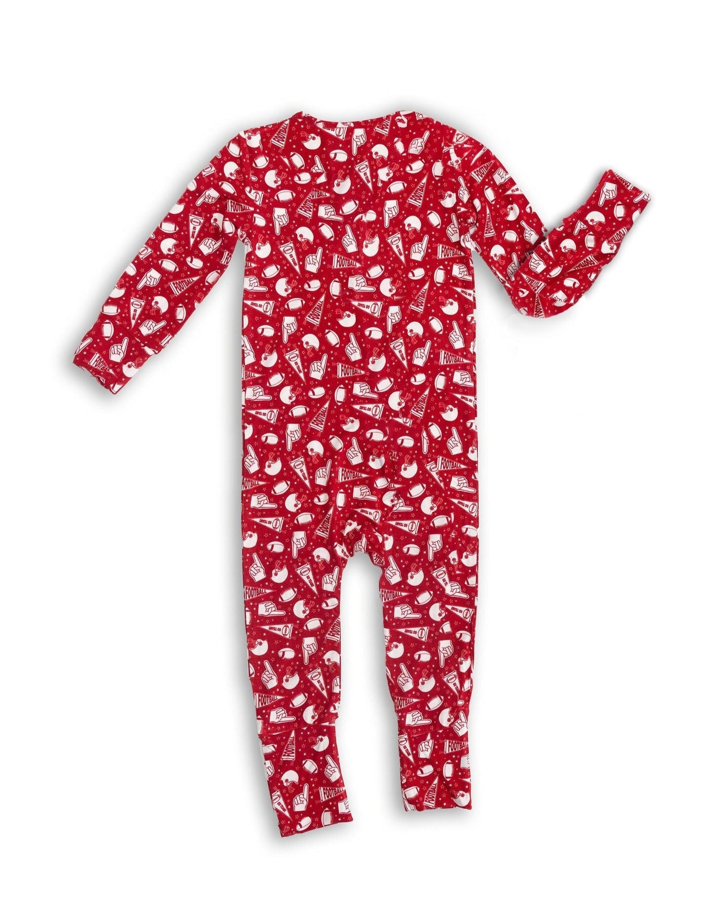 Football Print Bamboo Toddler Pajama Set