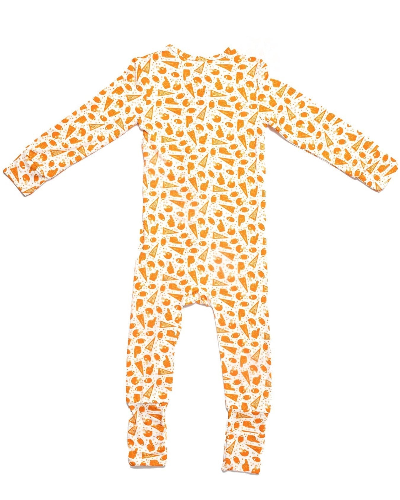 Orange Football Bamboo Pajamas for Baby