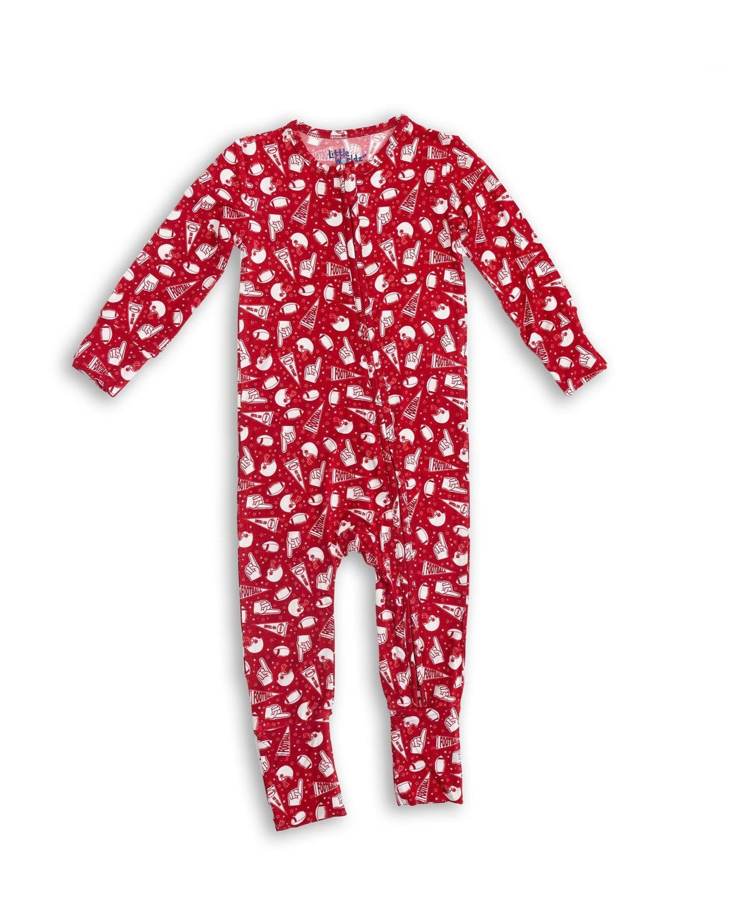 Football Print Bamboo Toddler Pajama Set