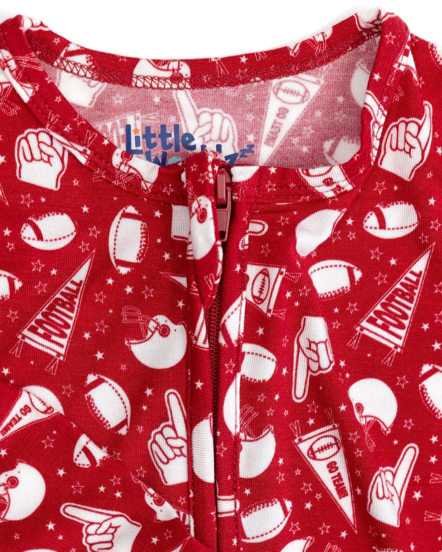 Football Print Bamboo Toddler Pajama Set